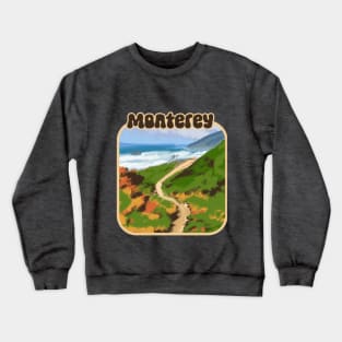 Beautiful Monterey California Painting Crewneck Sweatshirt